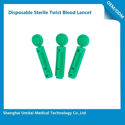 Blood Collection 1.8 - 2.4mm Boyut için Tek Kullanımlık Steril Kan Lancet